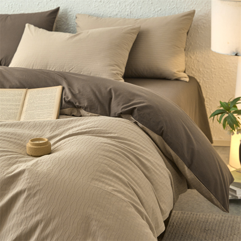 Cotton Bedding Set, 4-piece, Double Layer Gauze