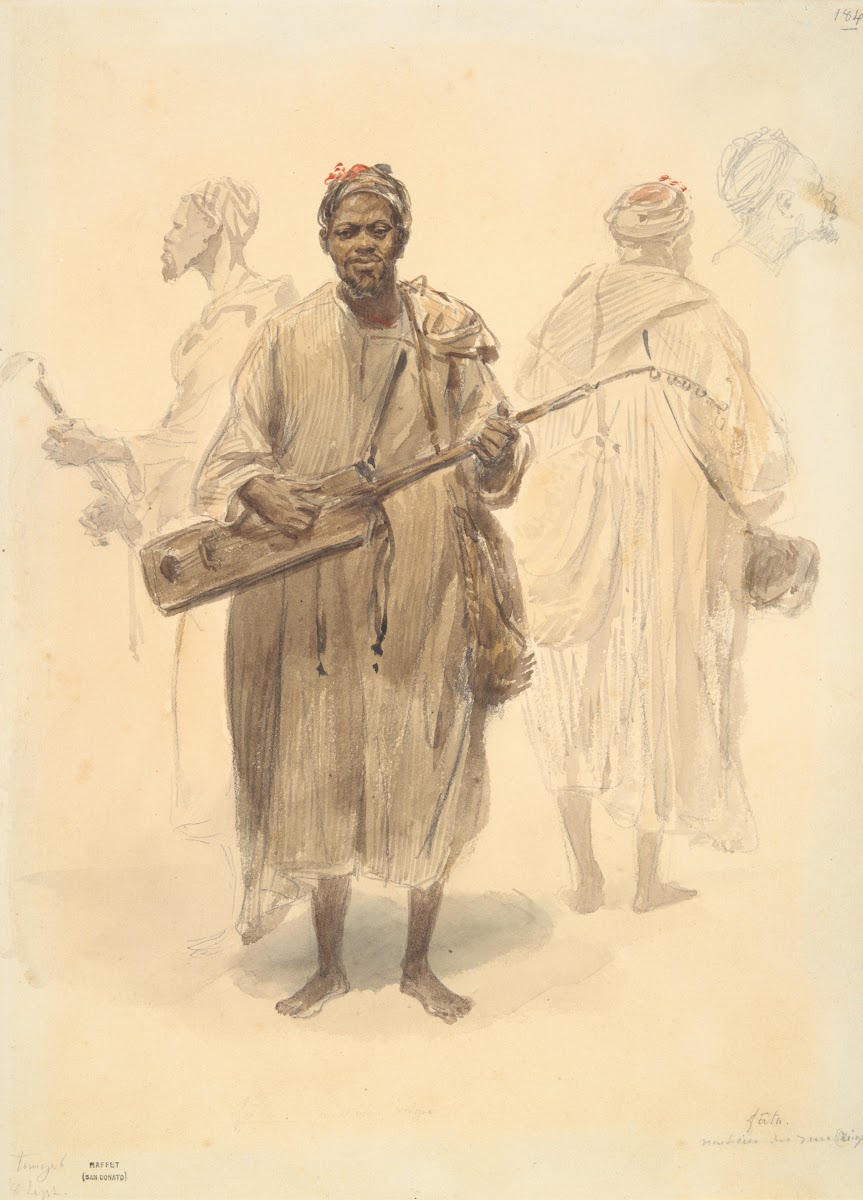 Un Maure musicien des rues à Tanger A Moorish Street Musician inTangier 1847