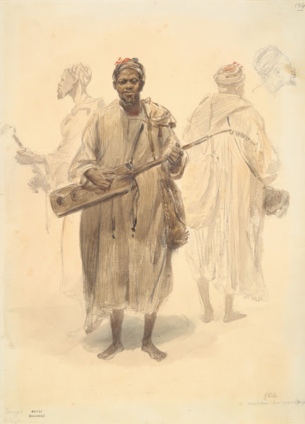 Un Maure musicien des rues à Tanger A Moorish Street Musician inTangier 1847