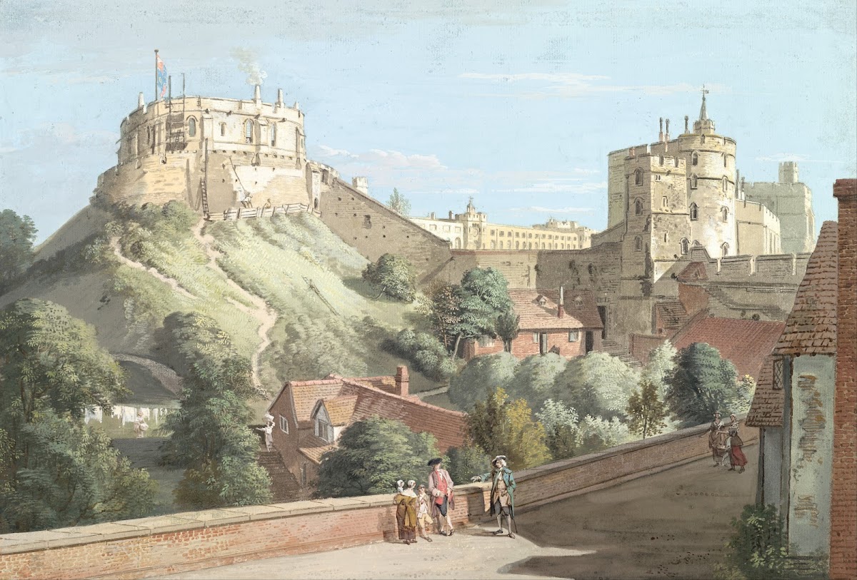 Windsor Castle  The Round Tower Royal Court and Devils Tower from the Black Rod