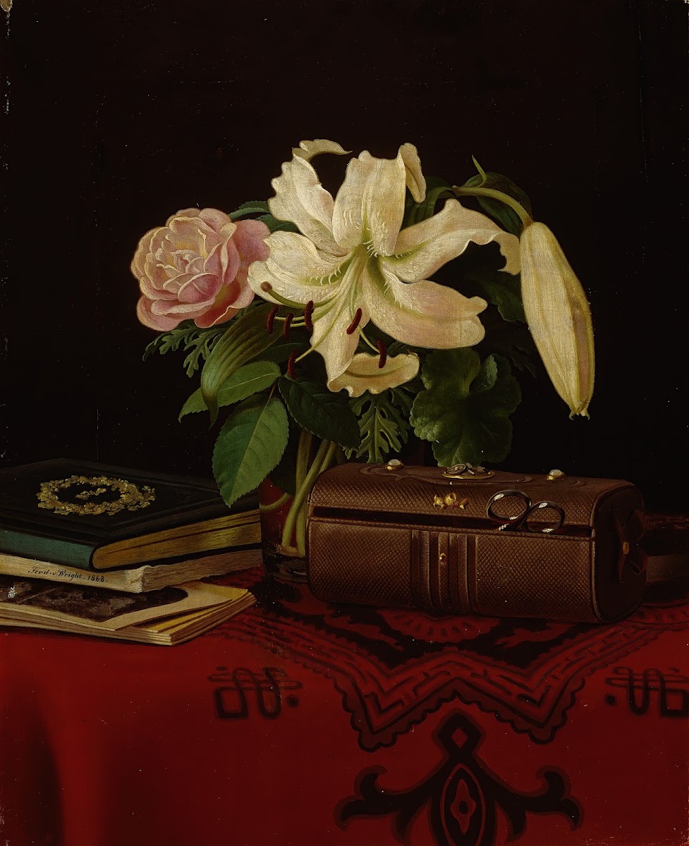 Still Life On A Ladys Worktable 1868