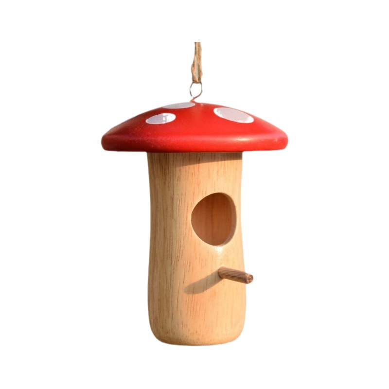 Dekoratives Mini-Vogelhaus aus Holz zum Aufhängen