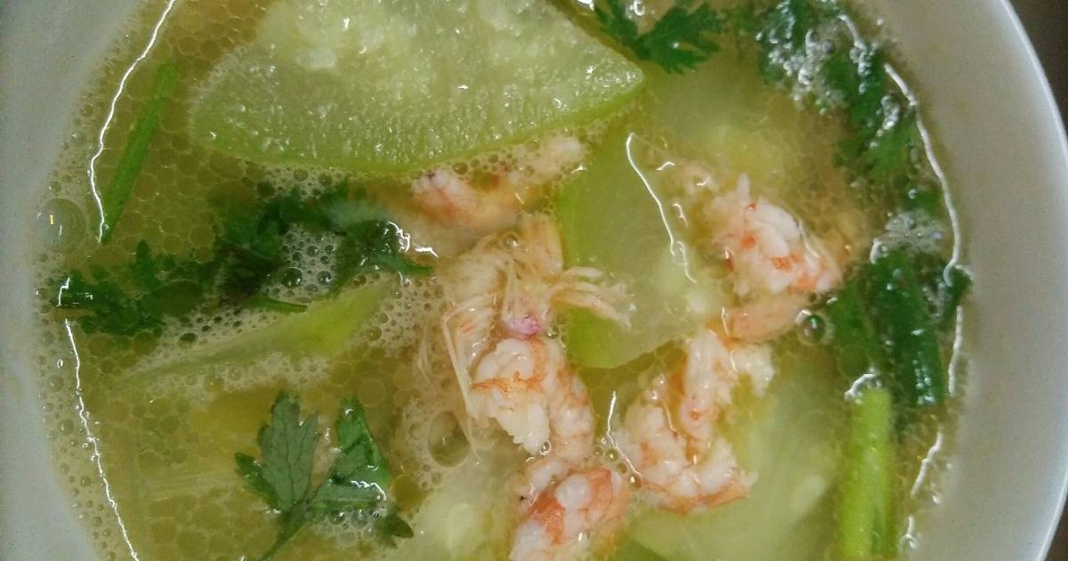 Canh diêu hồng nấu tôm