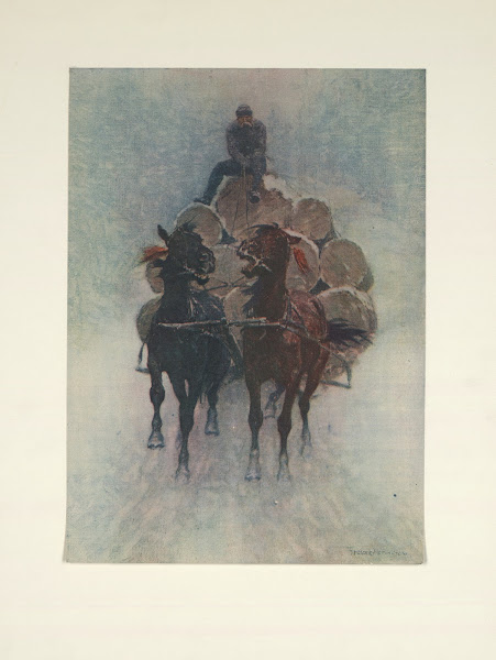 Hauling logs to the river 1907