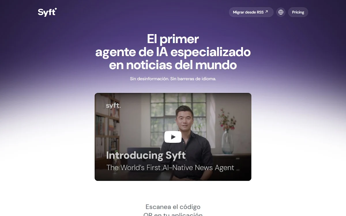 Captura de Syft AI: Best News Assistant AI Tool