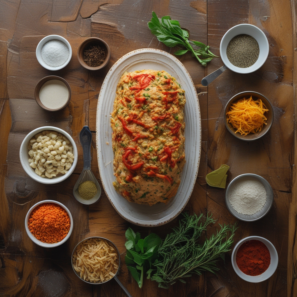Ingredients for Juicy Garlic Parmesan Chicken Meatloaf: Comfort Food Delight Recipe (Easy & Family-Friendly)
