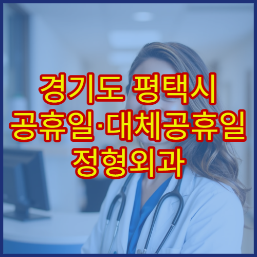 경기도 평택시 공휴일·대체공휴일 정형외과 진료 허리·관절 통증 치료