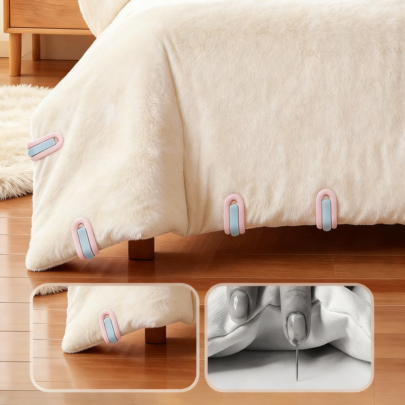 Blanket fastener without needles