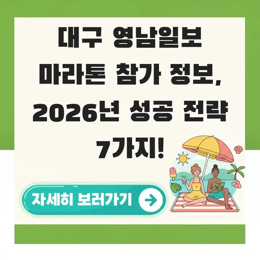 대구 영남일보 마라톤 참가 정보 총정리