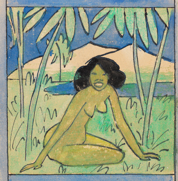 Hockendes Mädchen ca 1912