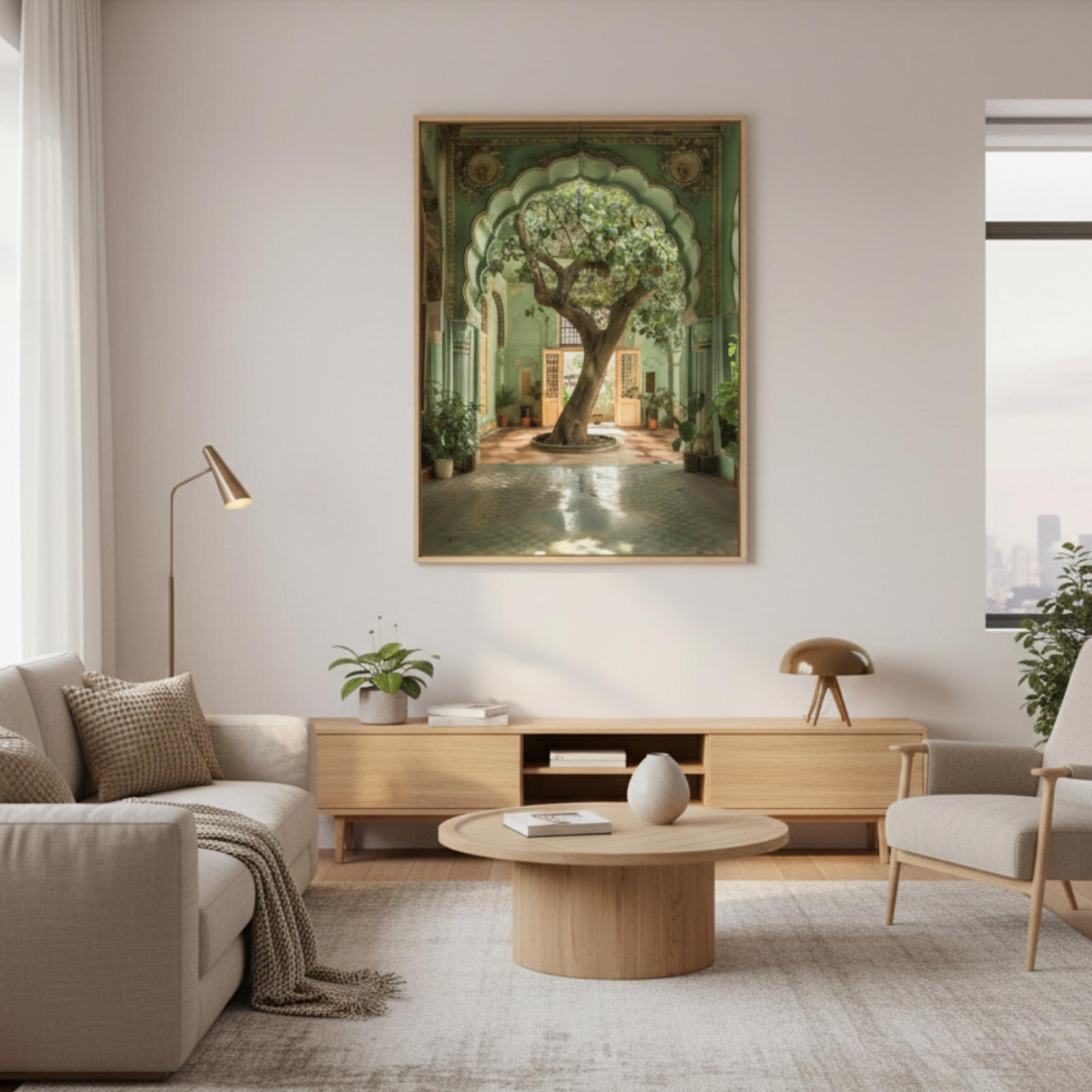 The Courtyard Sanctuary Wall Art Canvas Print - Image 4