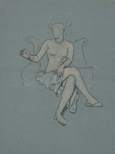 Study for figure in Corrupt legislation without scale 1895