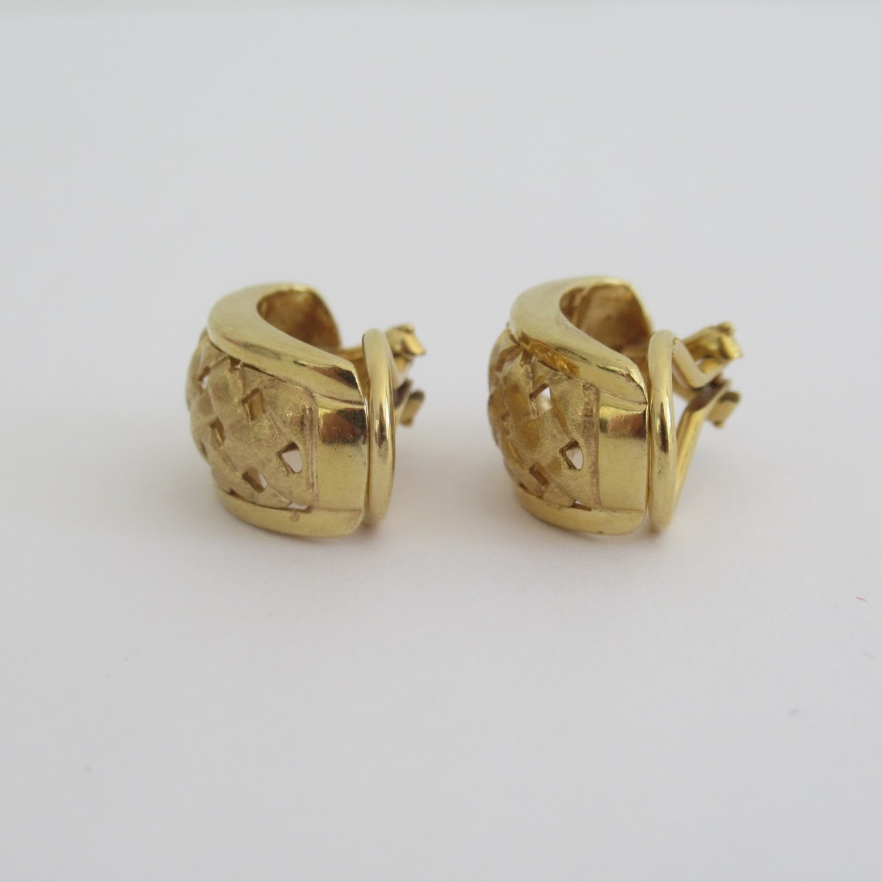 18K Gold Clip Earrings