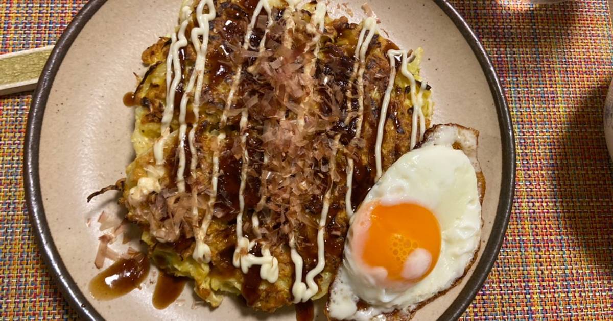Giản dị Okonomiyaki với đậu phụ (Simple okonomiyaki with tofu)