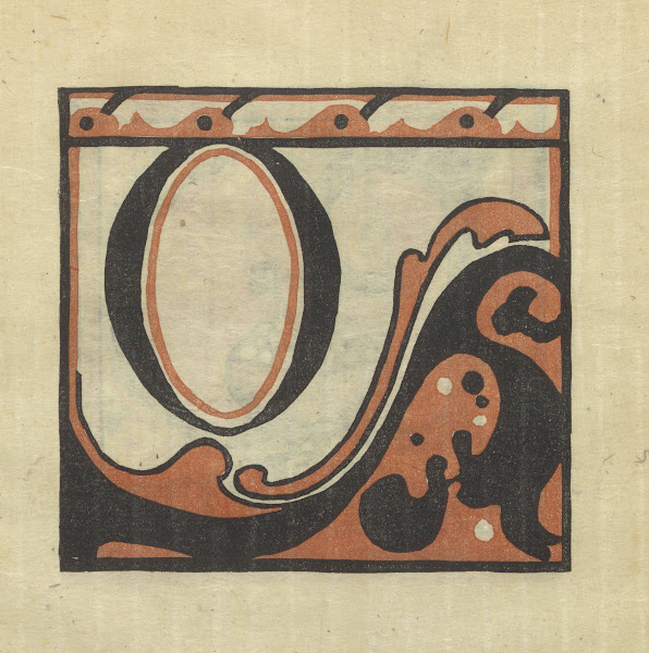 Letters designed and cut on linoleum blocks Pl15 1920