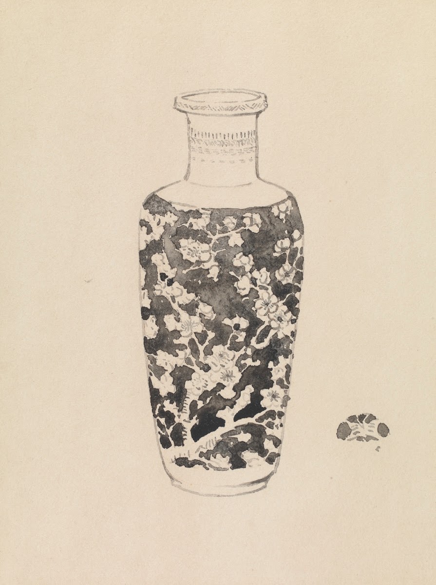 Cylindrical vase with thick neck 1876