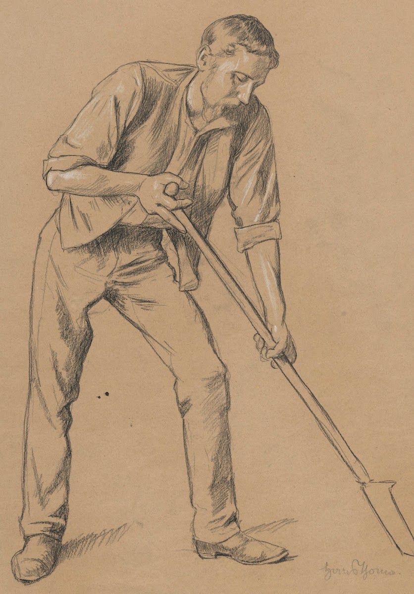 Man digging with a spade 1901