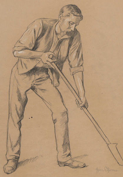 Man digging with a spade 1901