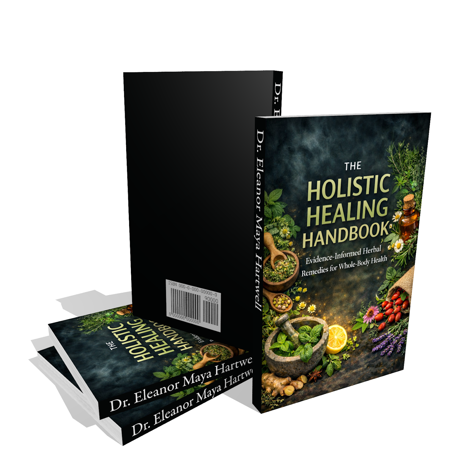 The Holistic Healing Handbook 3D cover – herbal remedies book