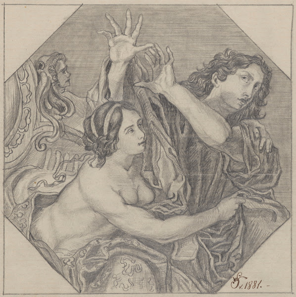 Copy of the painting by Carlo Cignani Joseph and Potiphars Wife 1680 1881