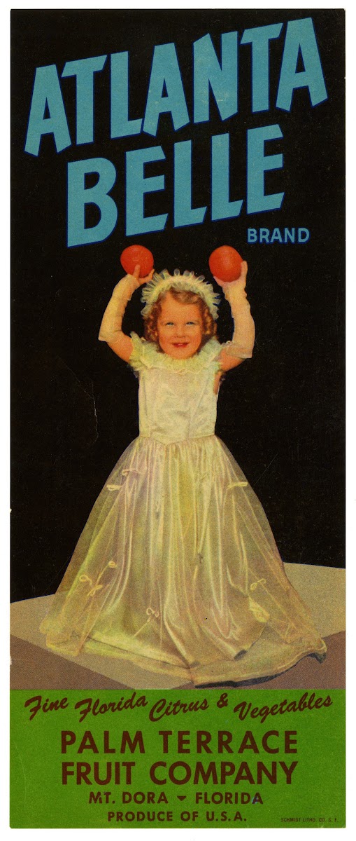 Atlanta Belle Brand Produce Label 1930 1950