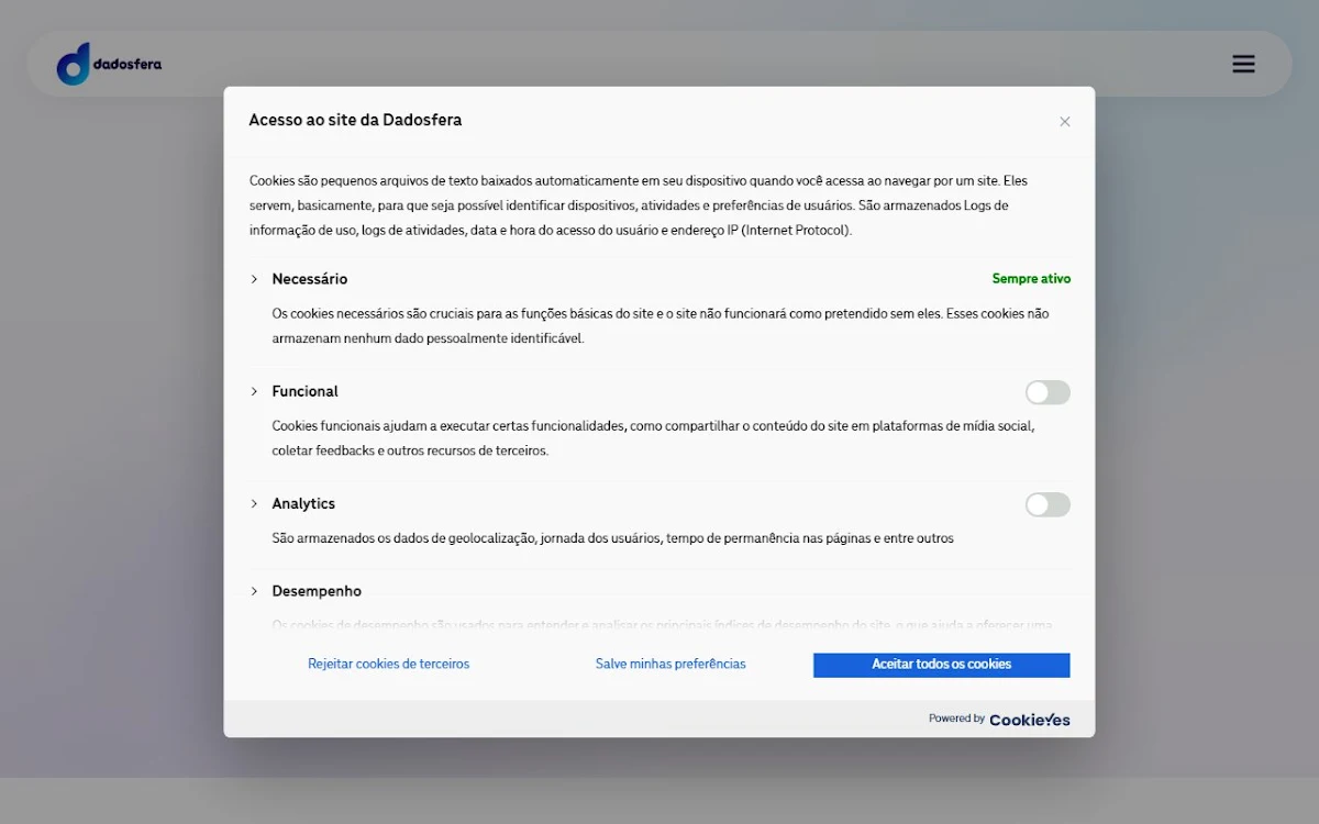 Captura de Dadosfera