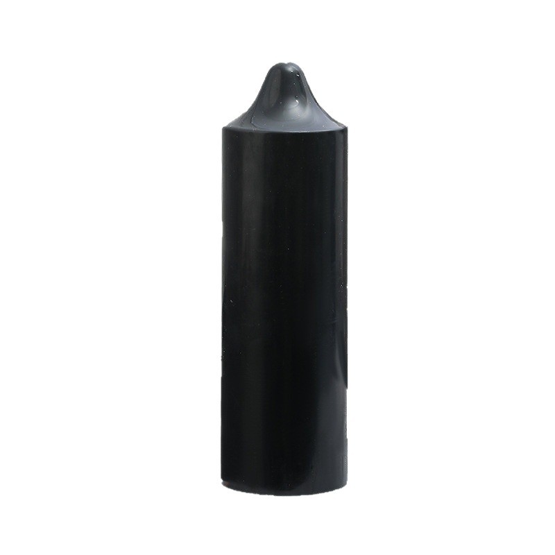 Schwarze Duftkerze, Zylinder mit Spitze, 5×5 bis 5×20 cm