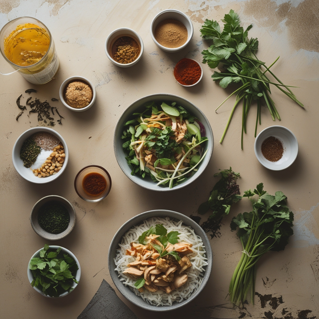 Ingredients for Thai Peanut Chicken Buddha Bowl – Easy, Homemade & Family-Friendly Meal