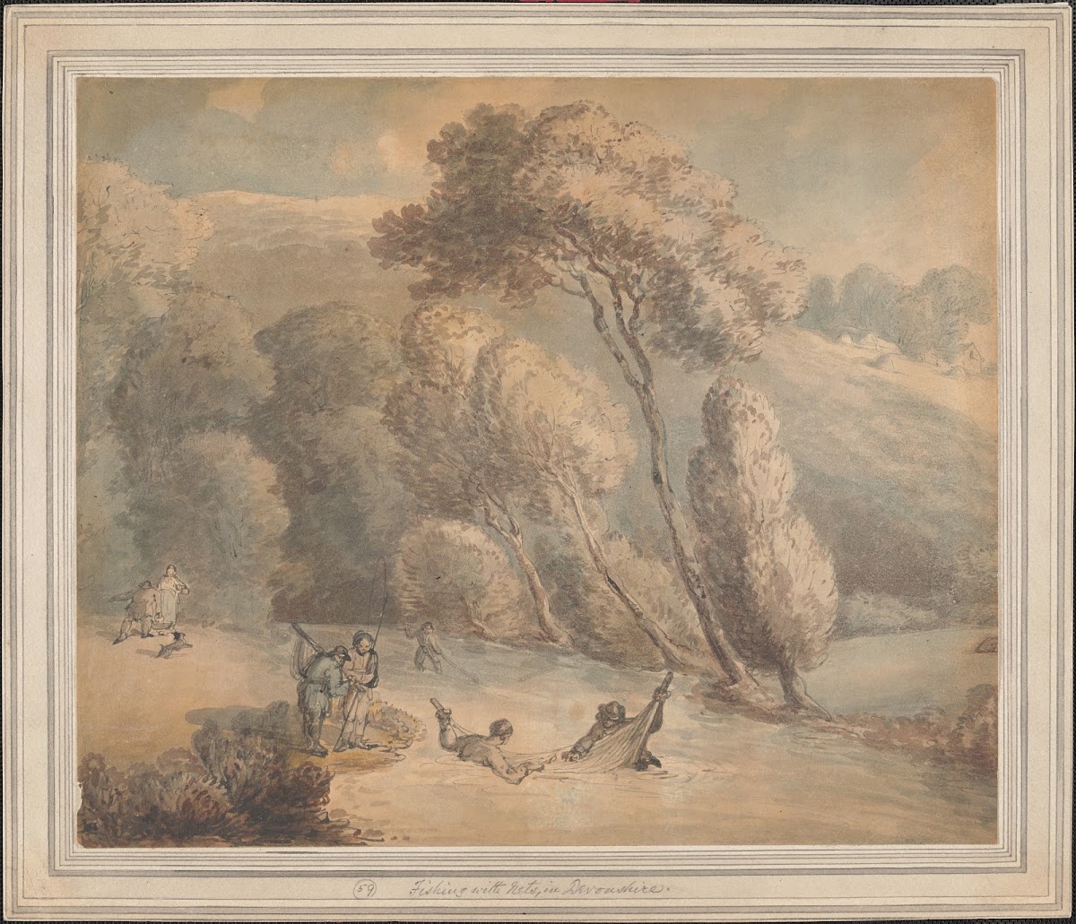 Fishing With Nets In Devonshire Ca 17801825