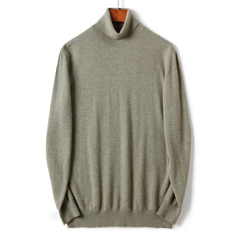 Men's merino wool turtleneck sweater