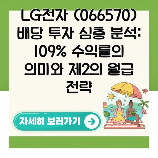 LG전자 (066570) 배당 투자 심층 분석: 109% 수익률의 의미와 제2의 월급 전략