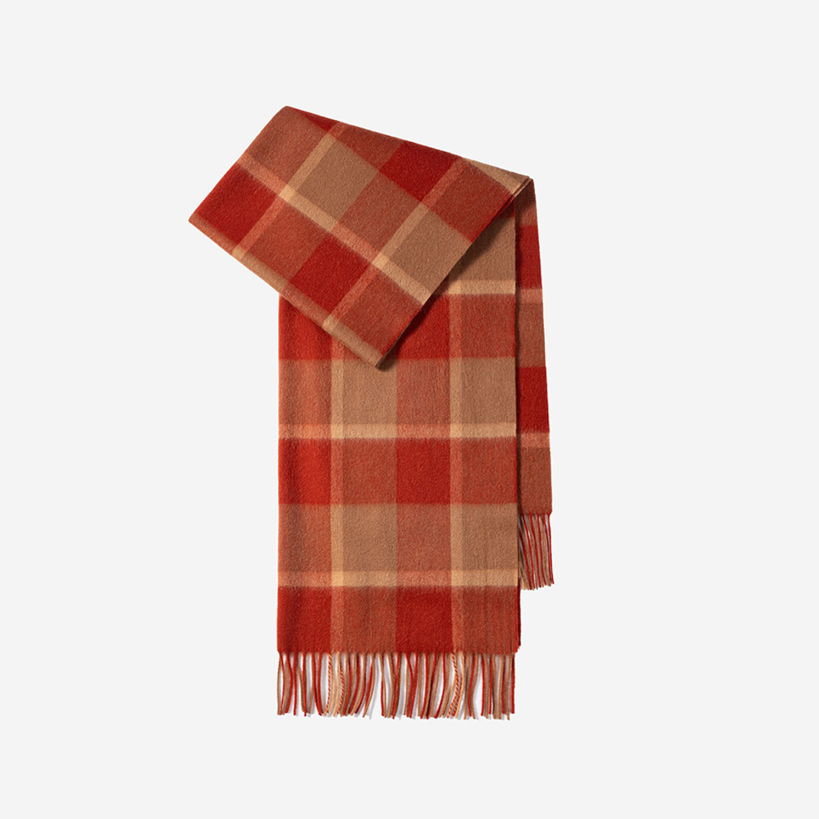 Large wool scarf, 200x70cm, checkered