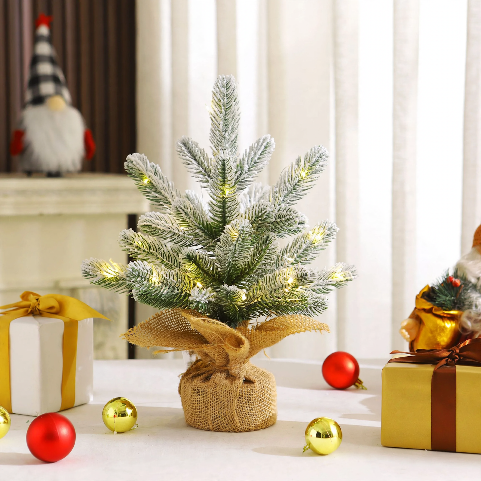 Mini Christmas tree made of PE, 35 cm, snow-covered