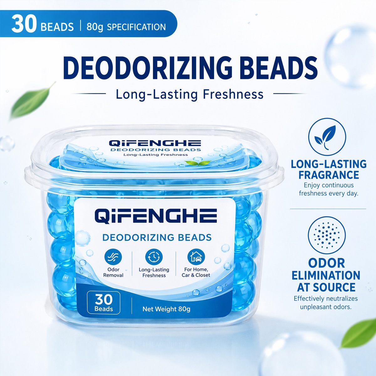 Geruchsabsorbierende Duftperlen, 80g