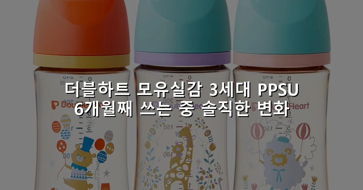 더블하트 모유실감 3세대 PPSU 6개월째 쓰는 중 솔직한 변화