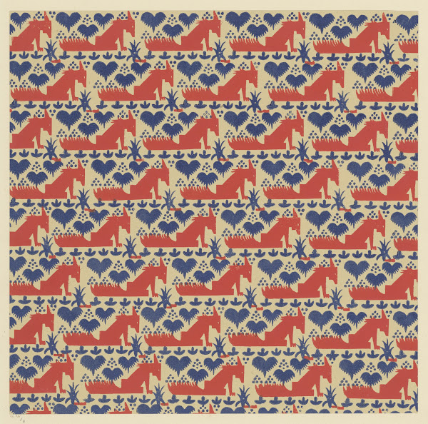Buntpapier Füchse 1902   1906