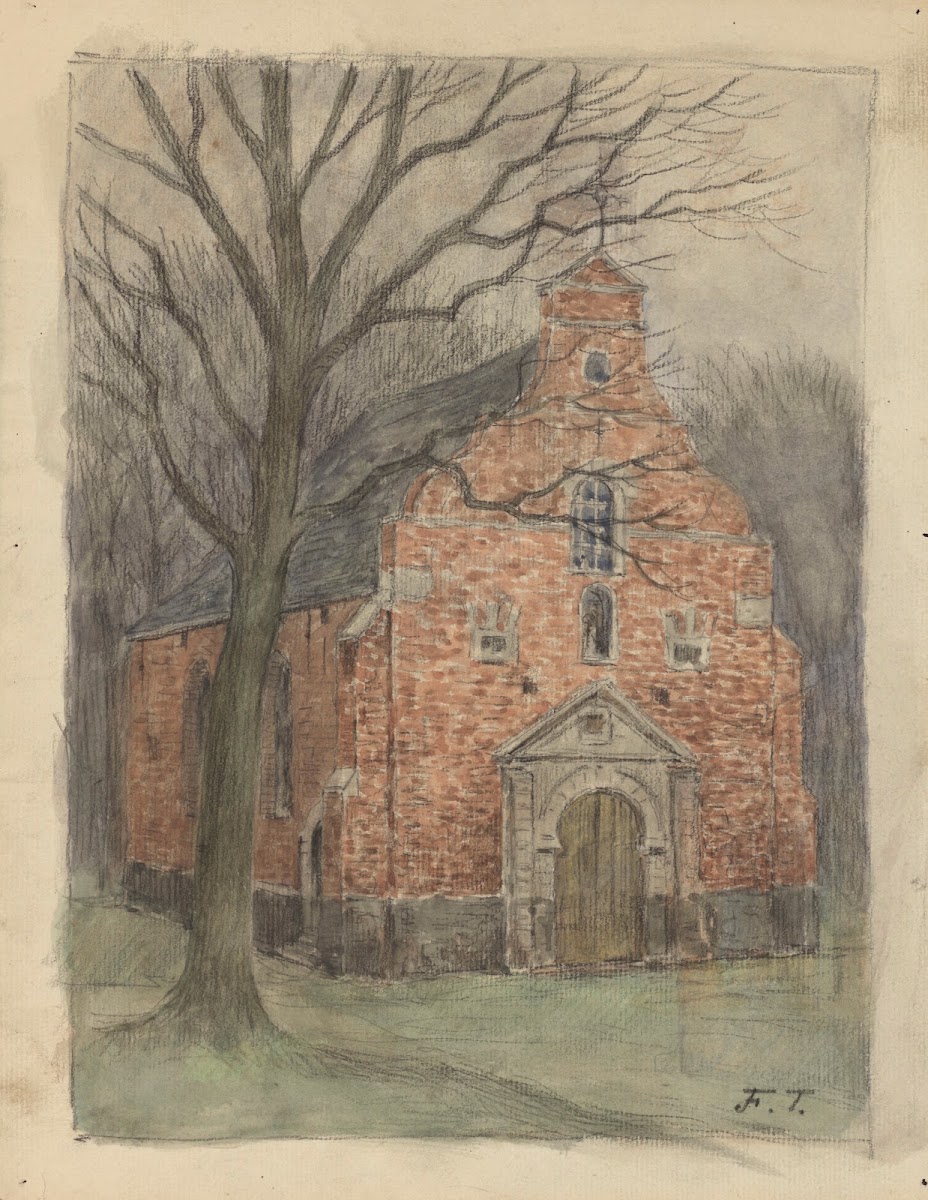 Chapelle forestière aux briques rouges