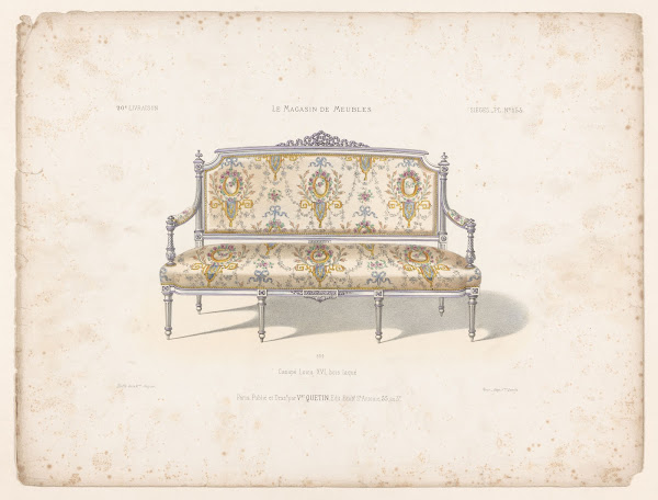 Canapé Louis XVI bois laqué 1832   1904