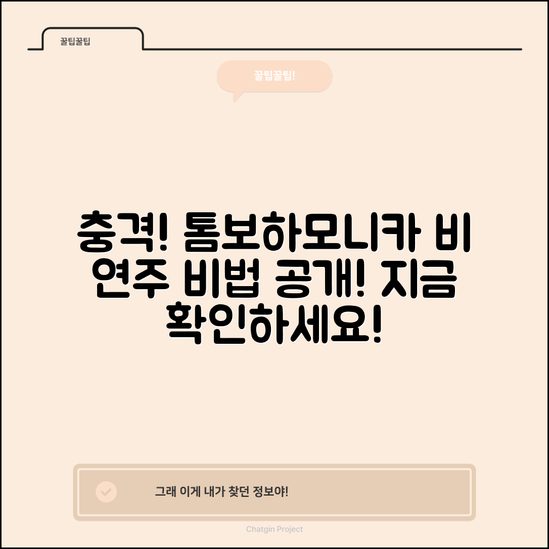 충격적인 톰보하모니카 연주 비법 공개!