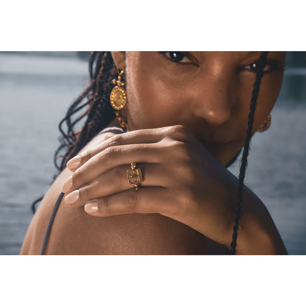 Кольцо перевертыш LOVERS PYRITE