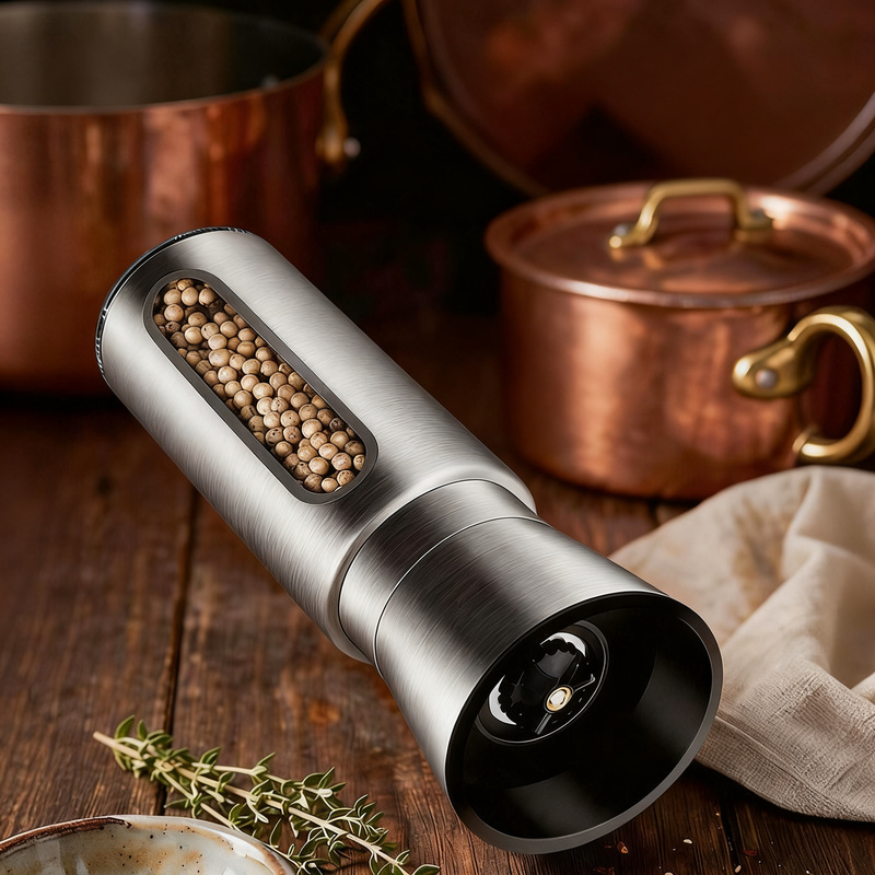 Stainless Steel Pepper Mill with Ceramic Grinding Mechanism