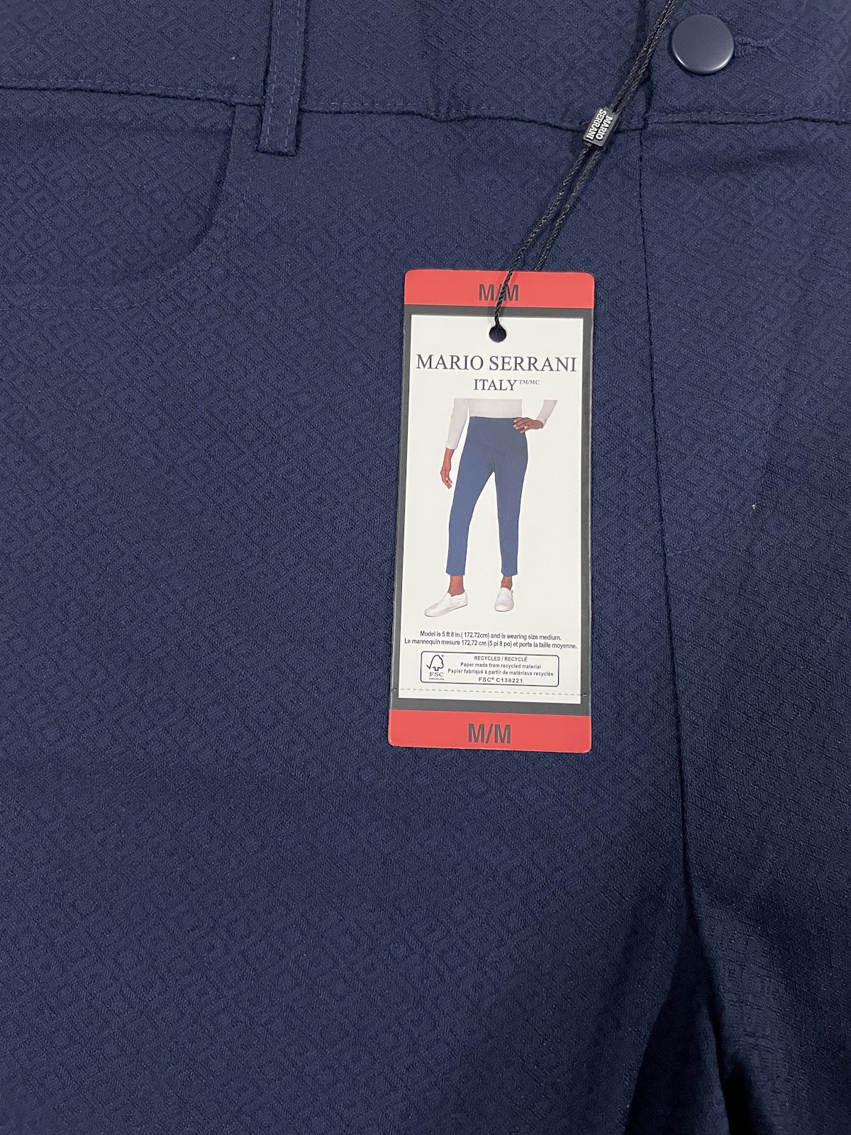 Mario Serrani Pants Navy M #0848