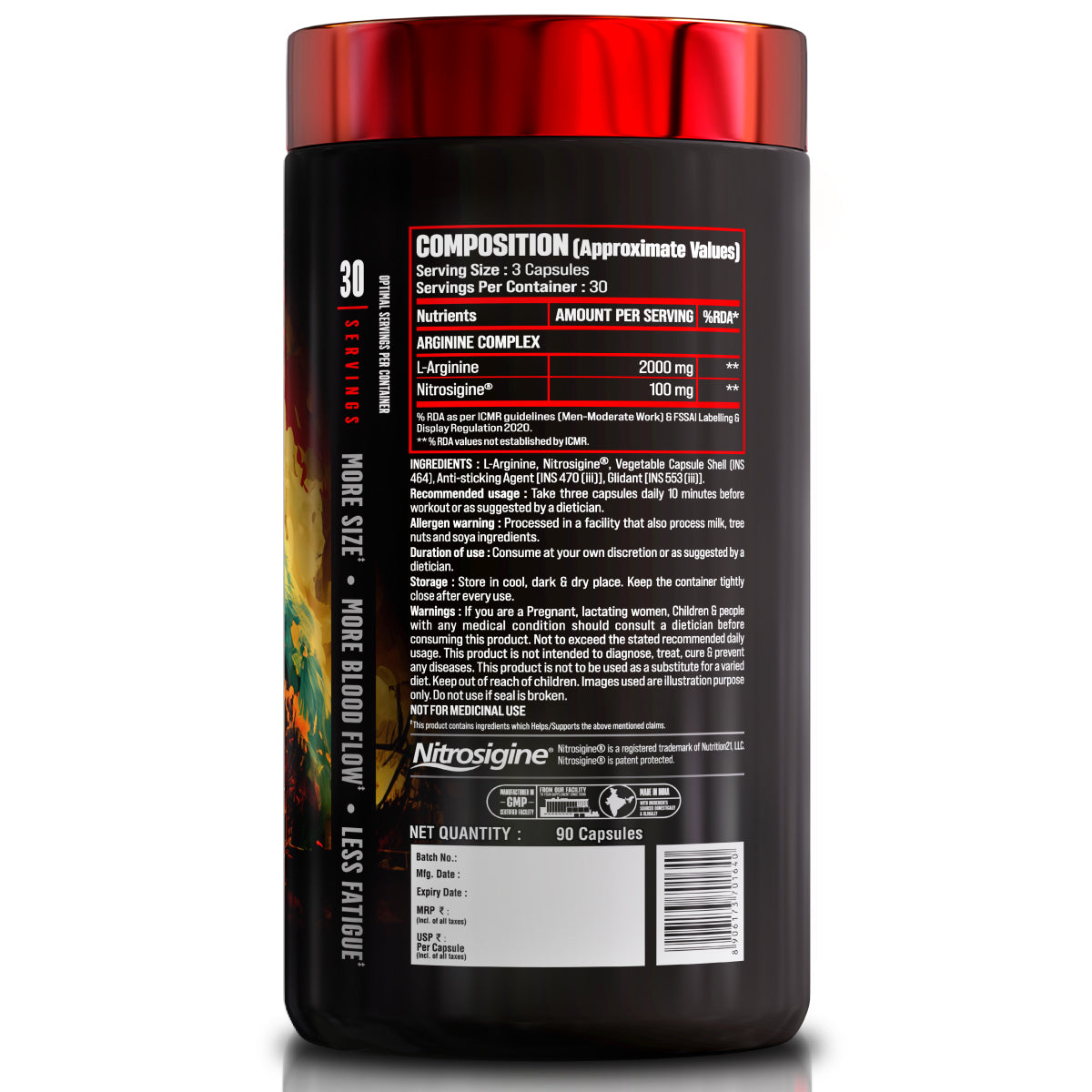 Nitrox — Unflavoured, 90 Capsules