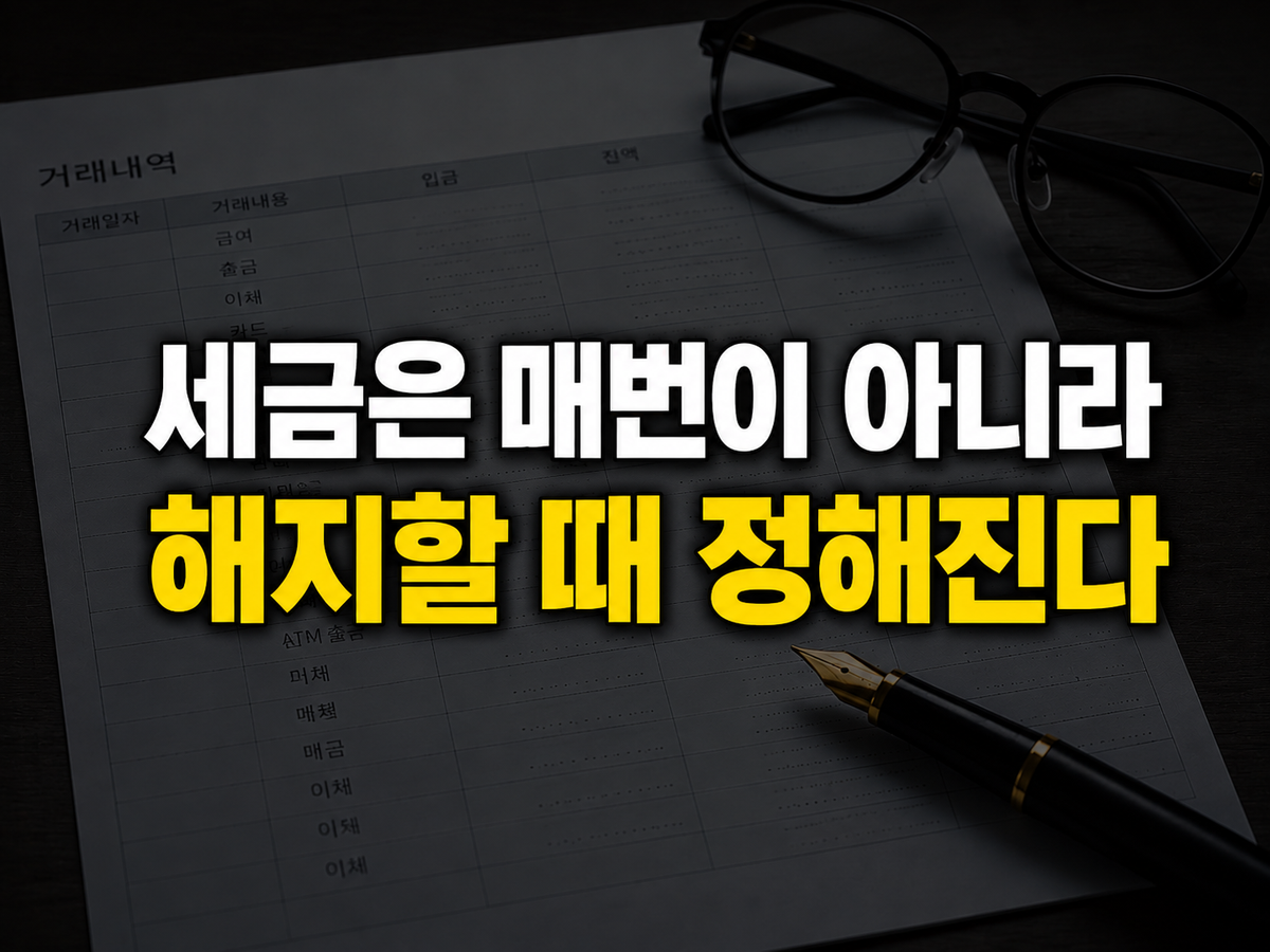 ISA 계좌 세금 계산 시점