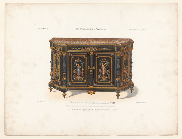 Meuble dappui Bronzes et Marqueterie de couleurs 1832   1904