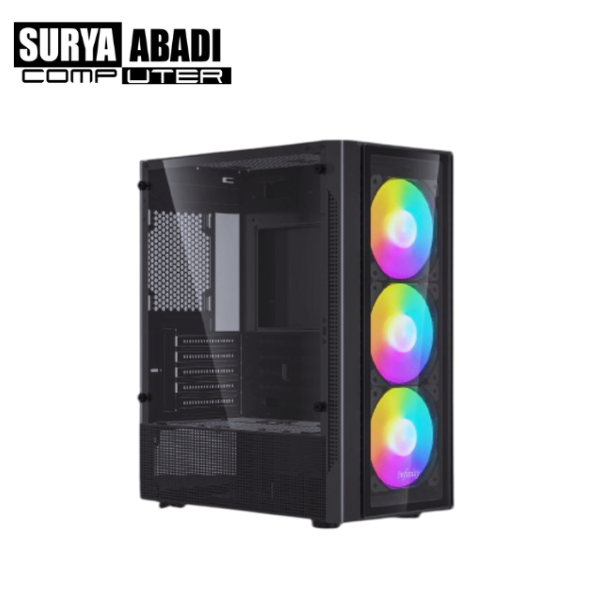 CASING INFINITY VESTA V5 BLACK + 3 FAN