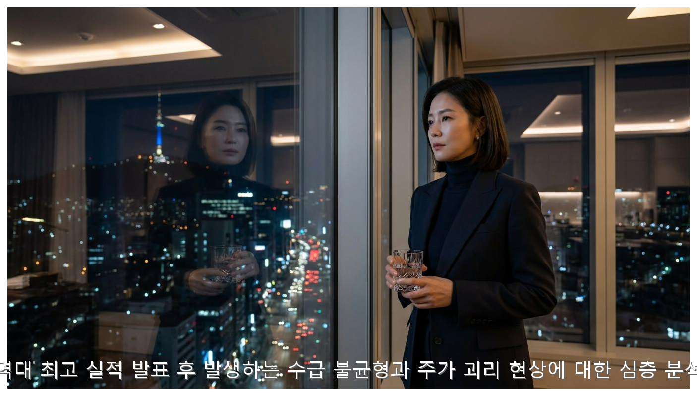 역대 최고 실적 발표 후 삼성전자 주가 하락 이유와 2026 수급 대응 전략 핵심 안내 및 분석 인포그래픽 (6)