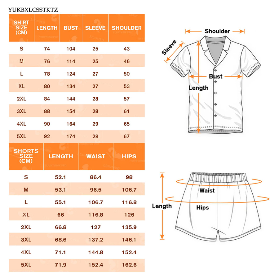 AOP YUK Camp collar shirt & beach shorts set