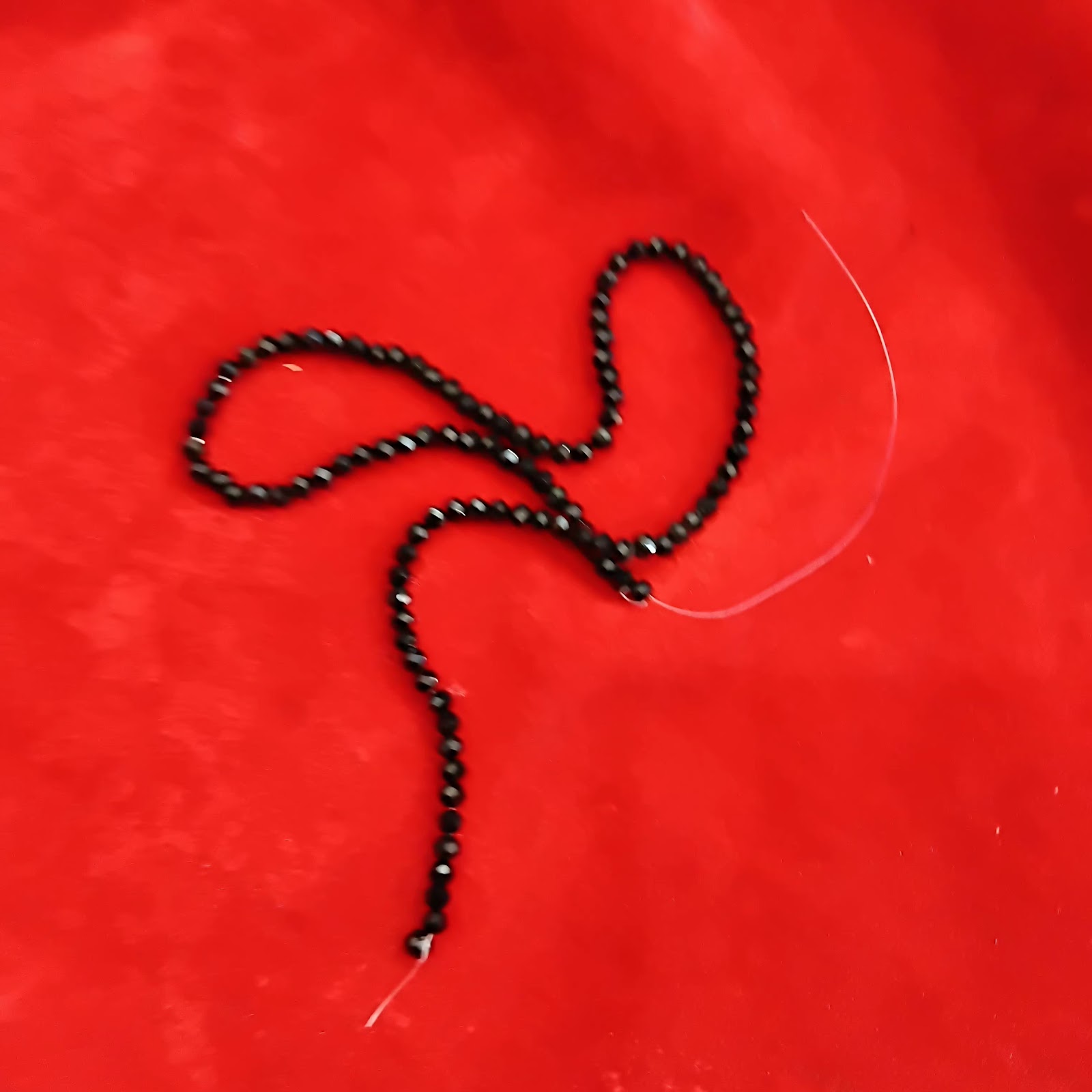 4 mm black crystal-25 rs per line