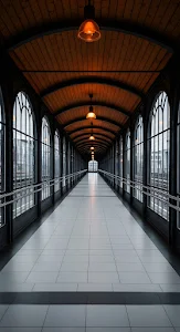 Minimalist White Sphere in Dark Foggy Void 3D Art